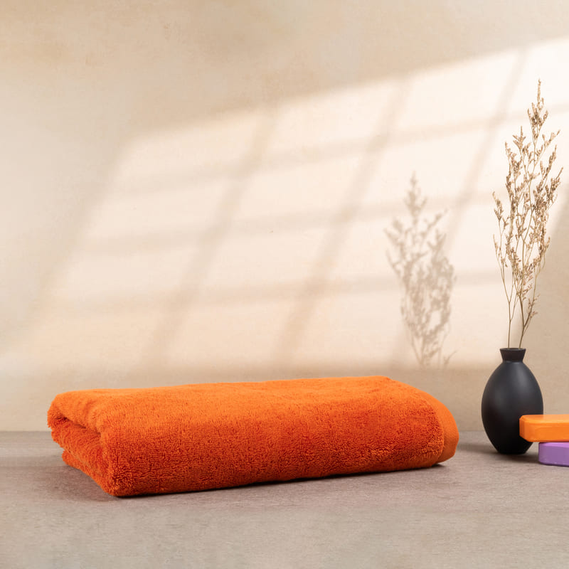 Duschtuch Orange 70x140 cm aus ägyptischer GIZA Baumwolle
