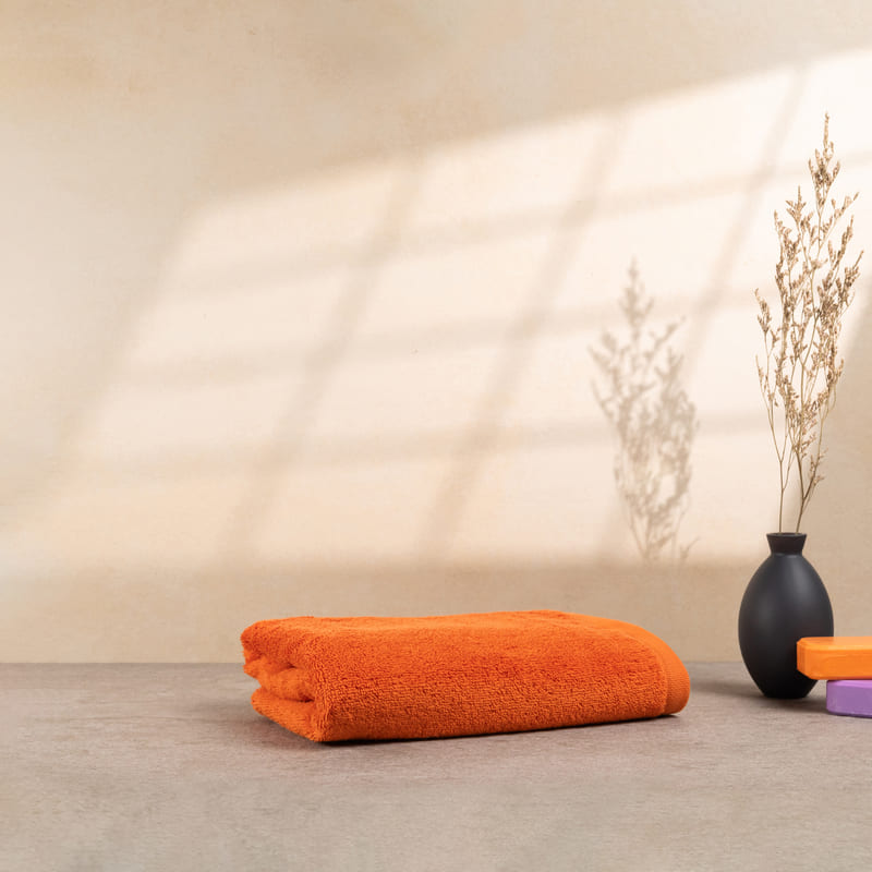 Handtuch Orange 50x100 cm aus ägyptischer GIZA Baumwolle