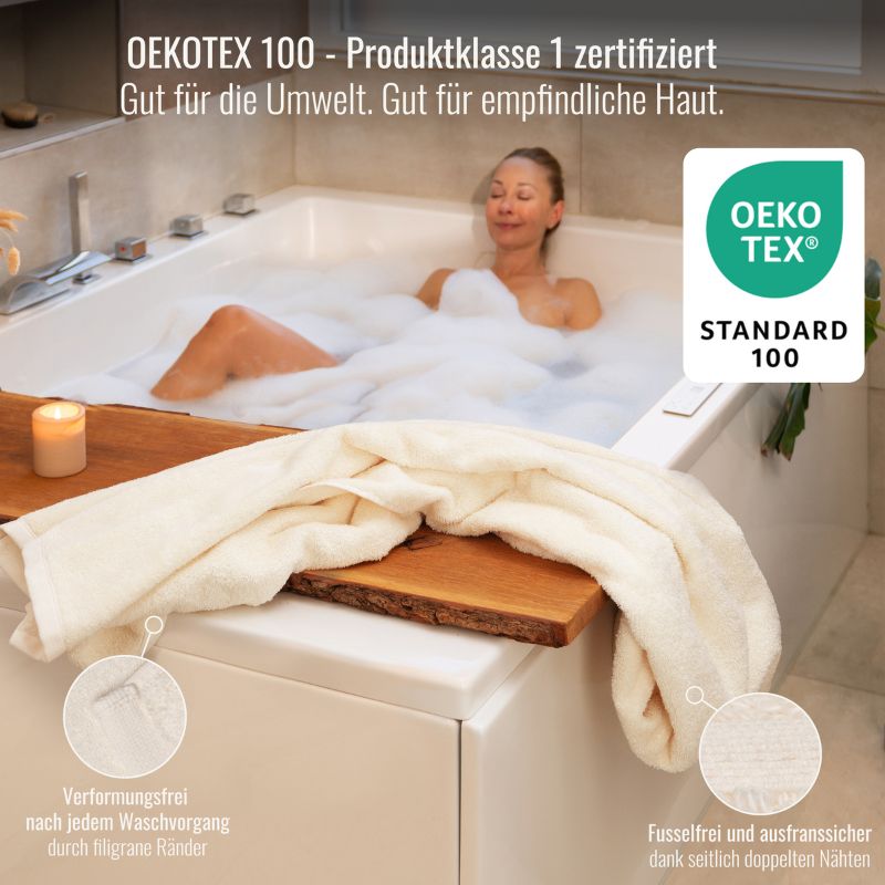 Bomlins Saunatuch Beige mit OEKO-TEX Zertifikat – hochwertige Qualität